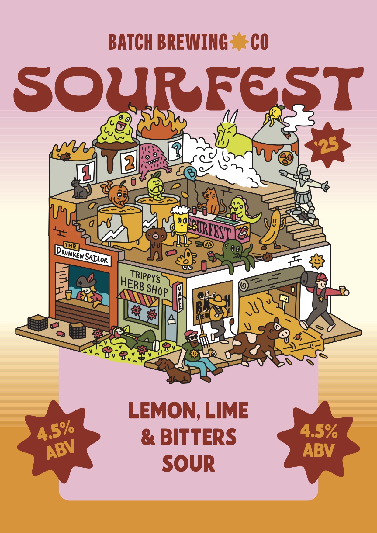 Sourfest Lemon Lime & Bitters Decal